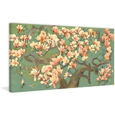 Marmont Hill 'magnolia Branches Ii' By Evelia Painting Print On Wrapped Canvas In Brown;green;orange