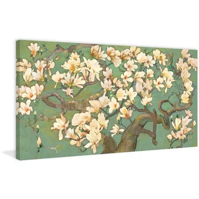 Marmont Hill 'magnolia Branches Iii' By Evelia Painting Print On Wrapped Canvas In Green