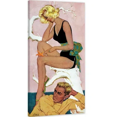 Marmont Hill 'marry The Boss' Daughter By Robert Jones Painting Print On Wrapped Canvas In Brown;pink