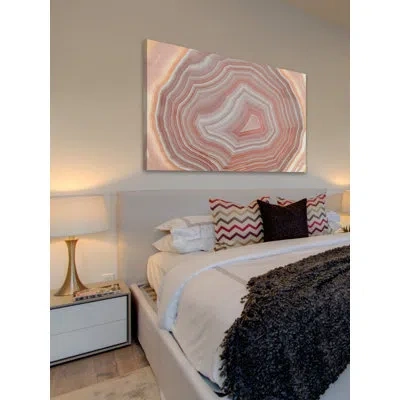 Marmont Hill 'millerite' Painting Print On Wrapped Canvas In Pink