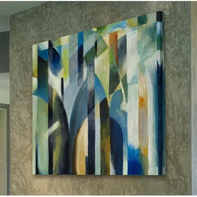 Marmont Hill 'mind Of Desire' Painting Print On Wrapped Canvas In Blue;green