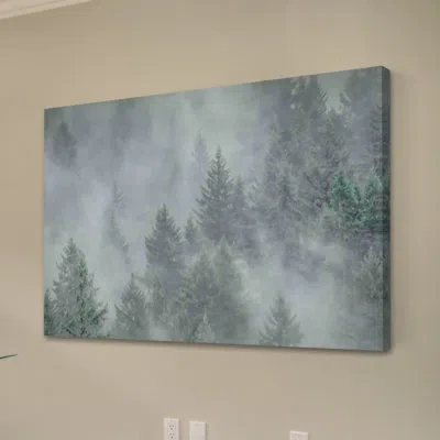 Marmont Hill 'misty Mood' By Don Schwartz Painting Print On Wrapped Canvas In Green;gray