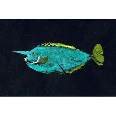 Marmont Hill 'mu Mu' By Warren Sellers Painting Print On Wrapped Canvas In Blue;black;green