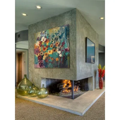 Marmont Hill Multi Floral By Alan Hopfensperger - Wrapped Canvas Print In Blue;white;green;red;pink;orange;purple