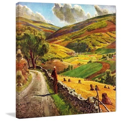 Marmont Hill 'my Country' Painting Print On Wrapped Canvas In Brown;green;yellow