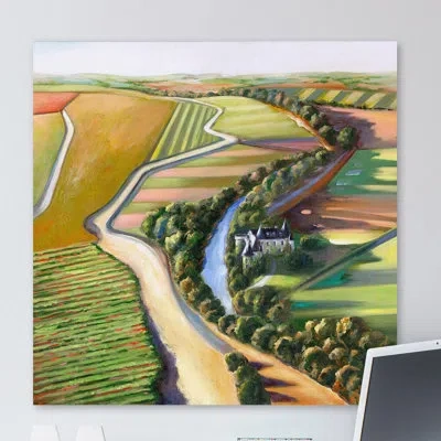 Marmont Hill 'mystic Chateau' Painting Print On Wrapped Canvas In Green;yellow