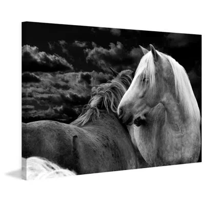 Marmont Hill 'night Love' By Maggie Dee Painting Print On Wrapped Canvas In Black;white