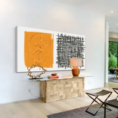 Marmont Hill 'nirvana' By Irena Orlov Painting Print On Wrapped Canvas In Black;orange