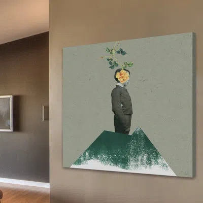 Marmont Hill 'no Face' By Bengoa Vazquez Painting Print On Wrapped Canvas In White;gray;green Yellow