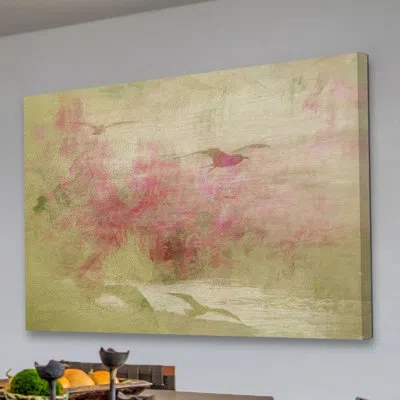 Marmont Hill 'not Getting Old' By Jennifer Jorgensen Painting Print On Wrapped Canvas In Green;pink