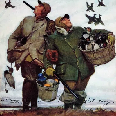 Marmont Hill Nothing But Decoys By Mead Schaeffer Painting Print On Wrapped Canvas In Green;gray