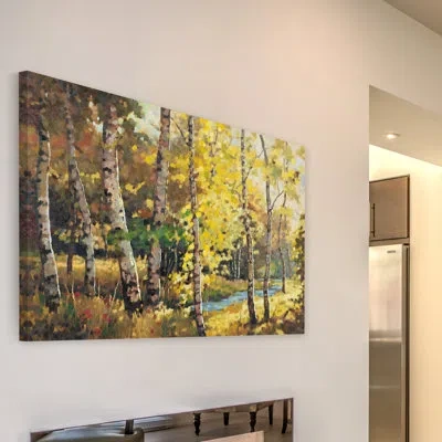 Marmont Hill 'october Landscape' By Graham Reynolds Painting Print On Wrapped Canvas In Brown;yellow