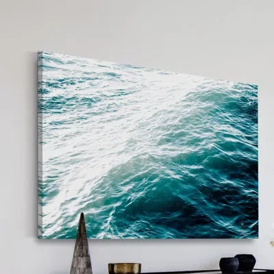 Marmont Hill 'ombre In Turquoise' By Morgan J Hartley Painting Print On Wrapped Canvas In Blue