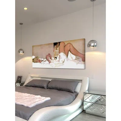 Marmont Hill Organization Wife By Coby Whitmore Painting Print On Wrapped Canvas In White;beige