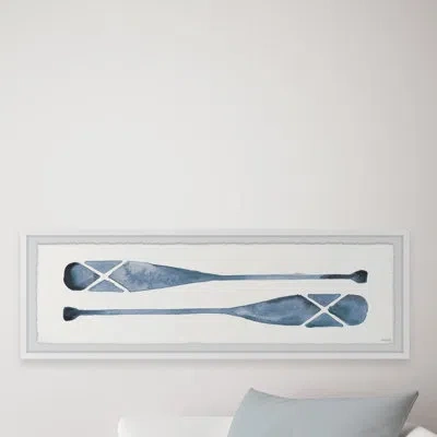Marmont Hill Paddle Blues Picture Frame Painting Print On Paper In Blue;gray
