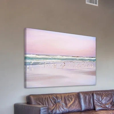Marmont Hill 'pastel Beach' By Sylvia Cook Painting Print On Wrapped Canvas In White;pink