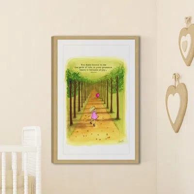 Marmont Hill 'path' By Phyllis Harris Framed Print In Yellow