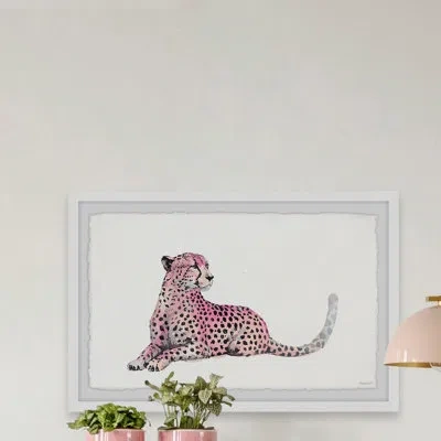 Marmont Hill 'pink Cheetah' - Picture Frame Graphic Art Print On Paper In Black;pink