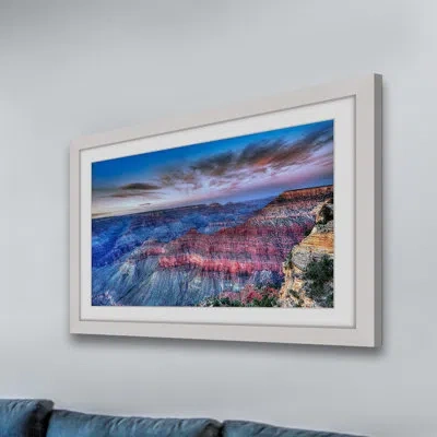 Marmont Hill 'pink Layers' Framed Painting Print In Blue;purple