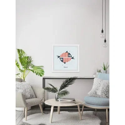 Marmont Hill ''pisces'' Framed Print In Blue;red;pink