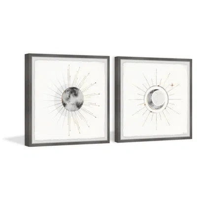 Marmont Hill Planetary Evolution By  - 2 Piece Picture Frame Graphic Art Set In Brown;white