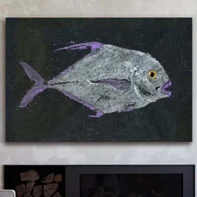 Marmont Hill 'pompano' By Warren Sellers Painting Print On Wrapped Canvas In Black;gray;purple
