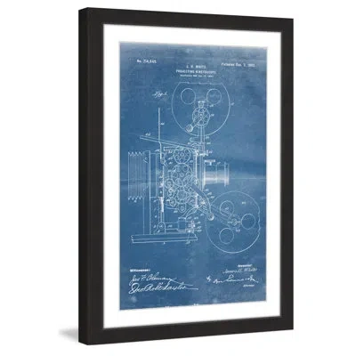 Marmont Hill 'projector 1902 Blueprint' By Steve King Framed Painting Print In Blue;white
