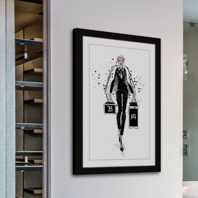Marmont Hill Queen Bae By Loretta So - Picture Frame Print On Paper In Black;white