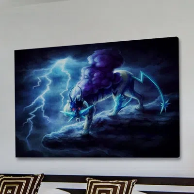 Marmont Hill 'raikou' By Jonas Jödicke Painting Print On Wrapped Canvas In Blue