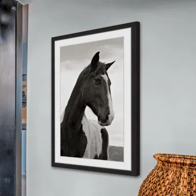 Marmont Hill "ranch Horse Wisdom" Framed Print In Black;white