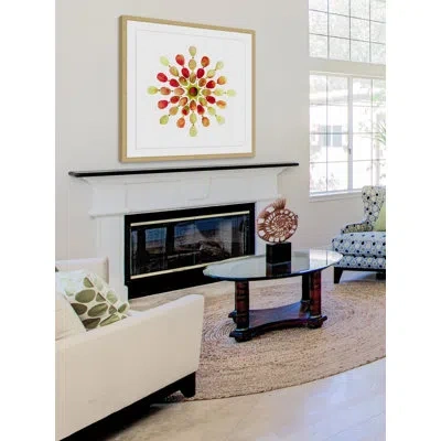 Marmont Hill 'red Babble' Framed Painting Print In Green;red;yellow