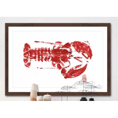 Marmont Hill 'red Lobster From Pei' Framed Painting Print In White;red