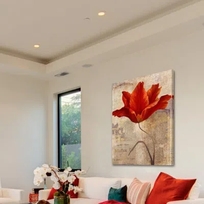 Marmont Hill 'red Masterpiece I' By Louise Montillio Painting Print On Wrapped Canvas In Brown;red