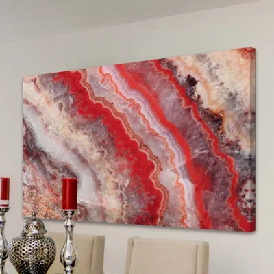 Marmont Hill 'red Rhodochrosite' Painting Print On Wrapped Canvas In Brown;red