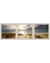 Marmont Hill Relaxing Ocean Triptych Wall Art In Multicolor