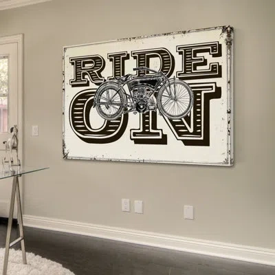 Marmont Hill Ride On Graphic Art On Wrapped Canvas In Black