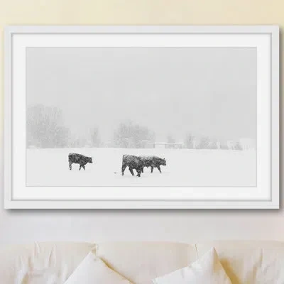 Marmont Hill 'roaming The Land' Framed Photographic Print On Paper In Black;white
