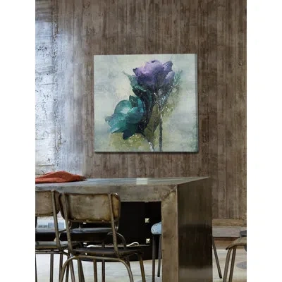 Marmont Hill 'romantic Arrangement' By Irena Orlov Painting Print On Wrapped Canvas In Blue;gray;purple