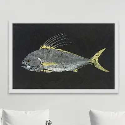 Marmont Hill 'roosterfish' Picture Frame Graphic Art Print On Paper In White Framed