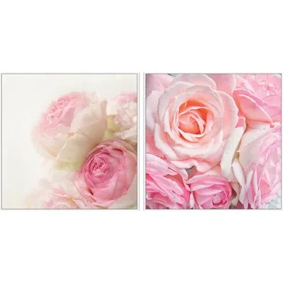 Marmont Hill Rose Bunch Diptych By  - 2 Piece Floater Frame Photographic Print Set On Canvas In Pink