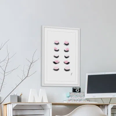 Marmont Hill 'rows Of Lashes' Framed Painting Print In White Framed