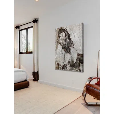 Marmont Hill 'running Wild' By Irena Orlov Painting Print On Wrapped Canvas In Brown;gray