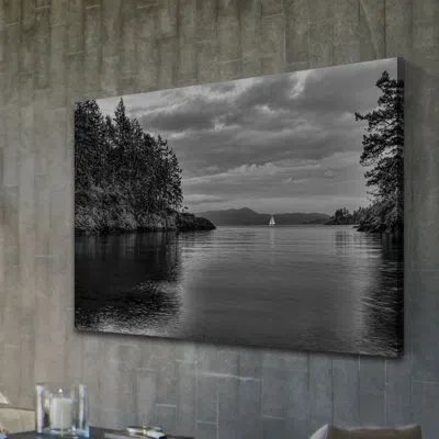 Marmont Hill 'sail Away' By Don Schwartz Painting Print On Wrapped Canvas In Black;white