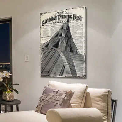 Marmont Hill Saturday Evening Post 1821 Vintage Advertisement On Wrapped Canvas In Black