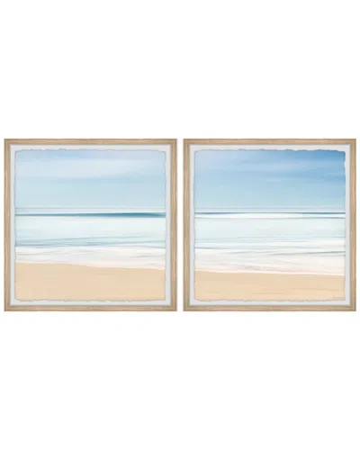 Marmont Hill Sea Waves Foam Diptych Wall Art In Multicolor