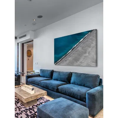 Marmont Hill 'seamless' - Wrapped Canvas Photographic Print In Blue;white;gray
