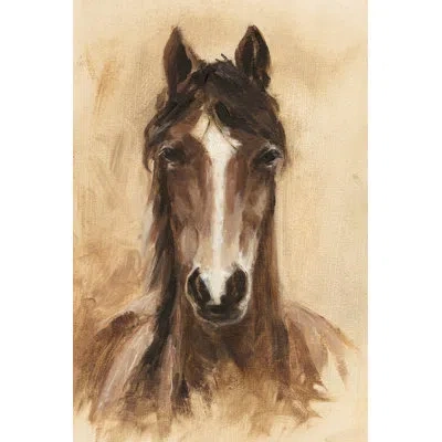 Marmont Hill "shaded Horse" Print On Wrapped Canvas In Brown