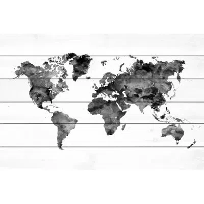 Marmont Hill 'shadow Travels' By Dani Jay Painting Print On White Wood In Black;white