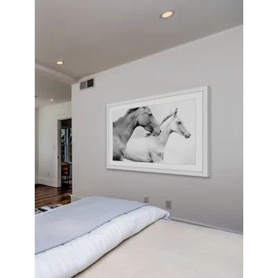 Marmont Hill 'side By Side' Framed Photographic Print On Paper In Black;white