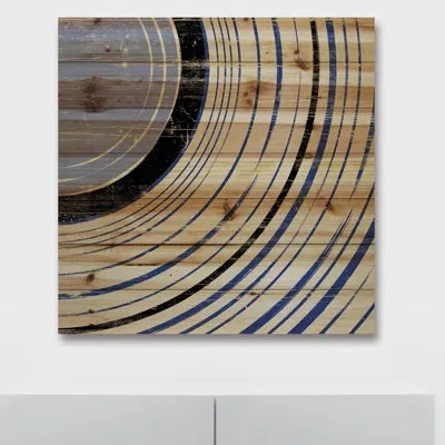 Marmont Hill 'side Section' Print On Wood In Blue;black;brown